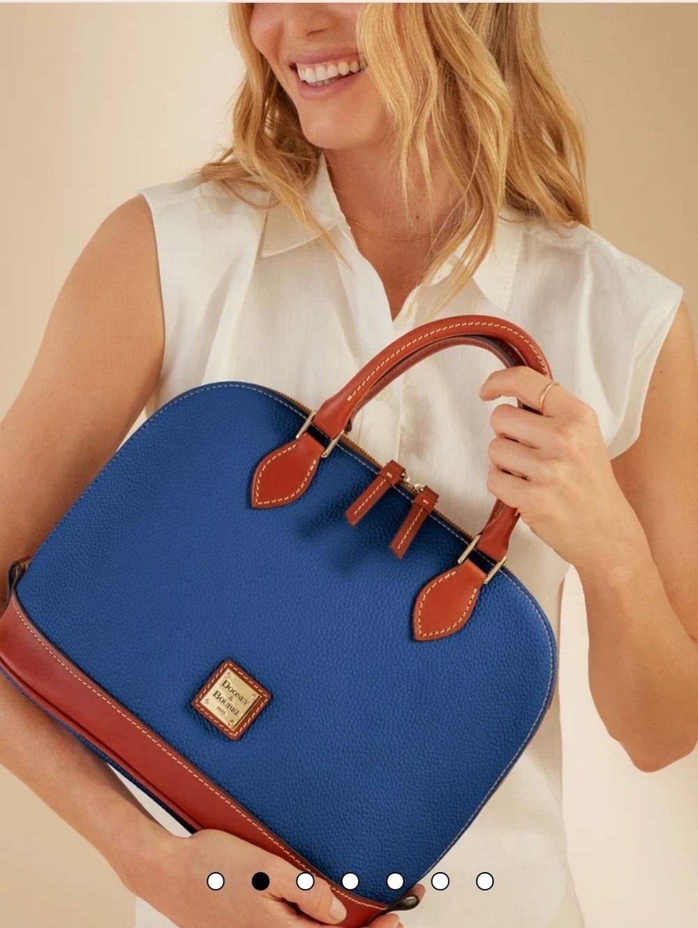 Dooney & Bourke Pebble Grain Zip Zip Satchel Bag - Picture 11 of 12
